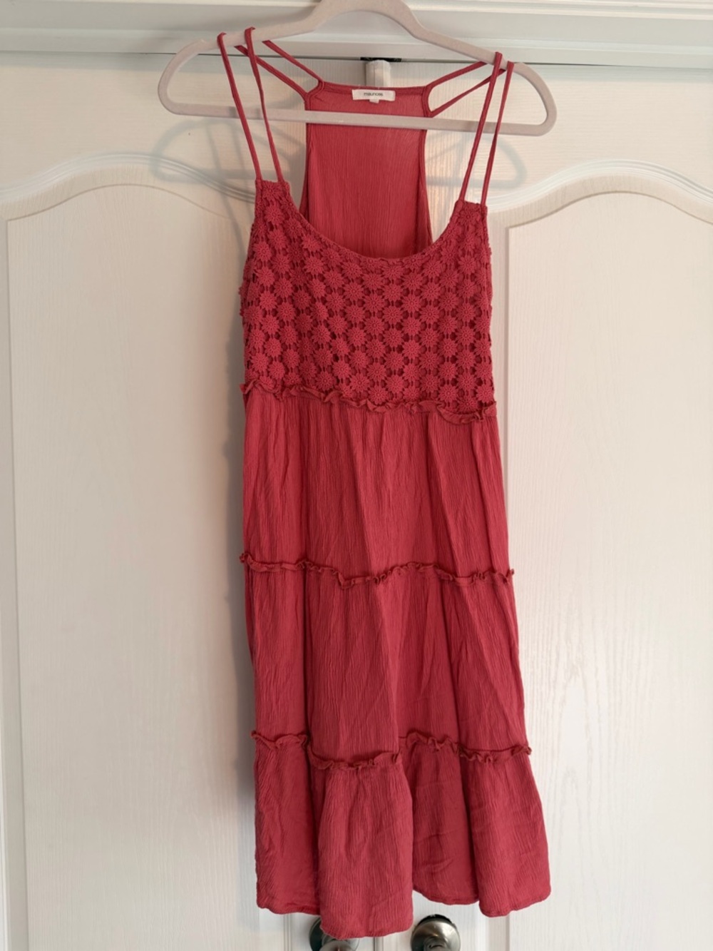 Maurices Rose Sleeveless Tiered Summer Dress